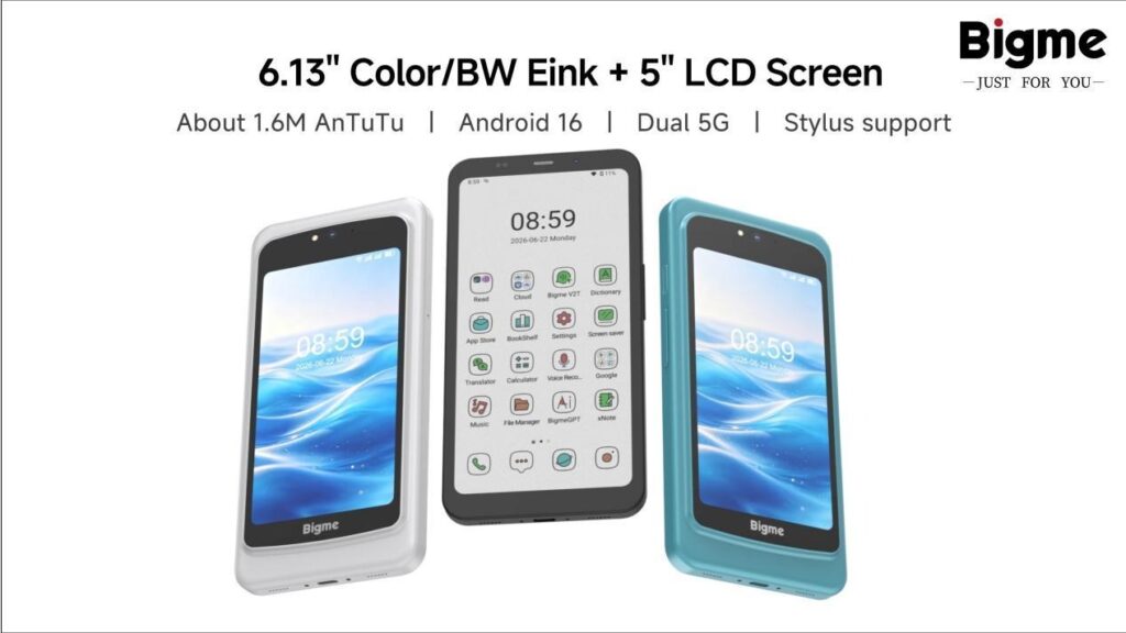 Nova categoria de smartphone: Bigme HiBreak Dual 2, com tela colorida de tinta eletrônica + tela LCD, chega ao Kickstarter 2 image 4